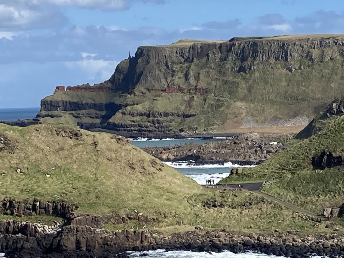 A view over to The Giants Causeway